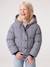 Hooded puffer jacket for girls blue+navy blue - vertbaudet enfant 