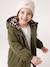 Hooded Parka with Faux Fur Lining for Girls black+camel+dark green+dusky pink+navy blue+plum - vertbaudet enfant 