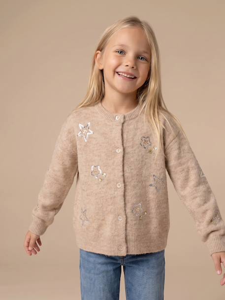 Cardigan for girls beige - vertbaudet enfant 