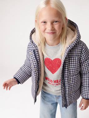 Doudoune à capuche fille - vertbaudet enfant