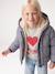 Hooded puffer jacket for girls blue+navy blue - vertbaudet enfant 