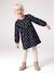 Long-sleeved dress for girls ecru+navy blue - vertbaudet enfant 
