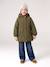 Hooded Parka with Faux Fur Lining for Girls black+camel+dark green+dusky pink+navy blue+plum - vertbaudet enfant 