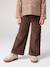 Wide Corduroy Trousers for Girls anthracite+BROWN MEDIUM SOLID+chocolate+khaki+mauve+plum+rose - vertbaudet enfant 