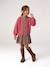 Buttoned cardigan for girls ecru+old rose - vertbaudet enfant 