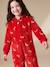 Hooded sleepsuit for girls red - vertbaudet enfant 
