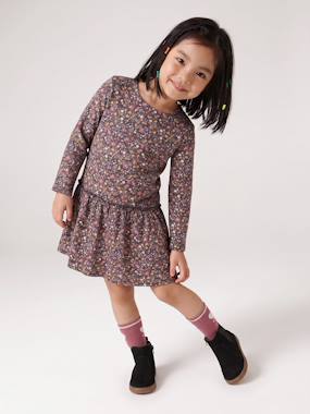 Robe imprimée fille manches longues - vertbaudet enfant