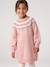 Jacquard knit dress with long sleeves for girls camel+rosy+sage green - vertbaudet enfant 