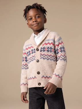 Shawl collar cardigan for boys - vertbaudet enfant