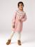 Jacquard knit dress with long sleeves for girls camel+rosy+sage green - vertbaudet enfant 