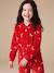 Hooded sleepsuit for girls red - vertbaudet enfant 