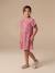 Robe fille en velours et sequins argenté+rose+rouge - vertbaudet enfant 
