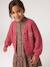 Gilet boutonné fille écru+vieux rose - vertbaudet enfant 