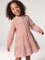 Robe fille en gaze de coton imprimée pois irisés noix de pécan+prune+vert sapin+vert sauge - vertbaudet enfant 