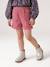 Short en velours poches coeur fille facile à enfiler kaki+marine+rose+vieux rose - vertbaudet enfant 