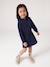 Robe courte à capuche fille gris chiné+marine+vert - vertbaudet enfant 