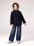 Hooded coat for girls camel+navy blue - vertbaudet enfant 