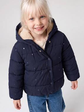 Doudoune à capuche fille - vertbaudet enfant