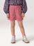 Short en velours poches coeur fille facile à enfiler kaki+marine+rose+vieux rose - vertbaudet enfant 