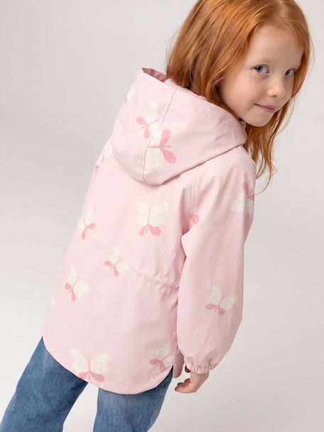 Hooded Raincoat with Magical Motifs for Girls blush+GREEN MEDIUM ALL OVER PRINTED+pale pink+rose+sky blue - vertbaudet enfant 