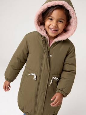 Reversible parka for girls - vertbaudet enfant