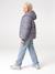 Hooded puffer jacket for girls blue+navy blue - vertbaudet enfant 
