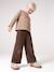 Pantalon fille large en velours anthracite+chocolat+kaki+marron+mauve+prune+rose - vertbaudet enfant 