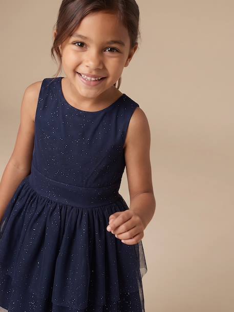 Ensemble robe et gilet enfant fille marine - vertbaudet enfant 