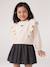 Robe manches longues fille écru+marine - vertbaudet enfant 