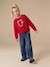 Wide-Leg Jeans, Frayed Hems, for Girls bleached denim+deep blue+grey+stone - vertbaudet enfant 