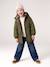 Hooded Parka with Faux Fur Lining for Girls black+camel+dark green+dusky pink+navy blue+plum - vertbaudet enfant 