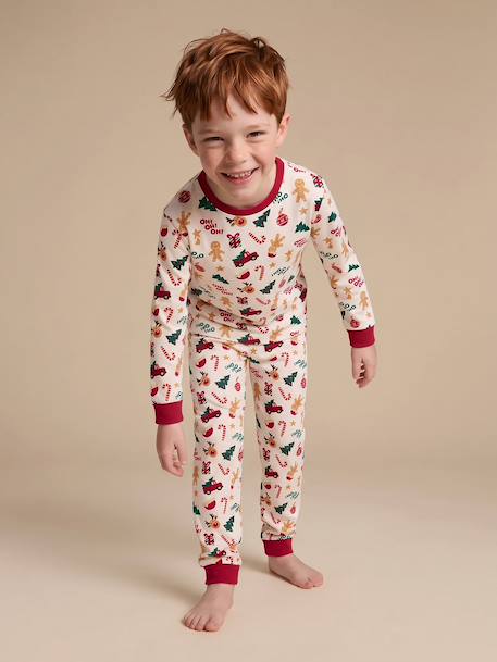 Christmas pyjamas for boys ecru - vertbaudet enfant 