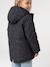Romantic Hooded Parka for Girls anthracite+green - vertbaudet enfant 