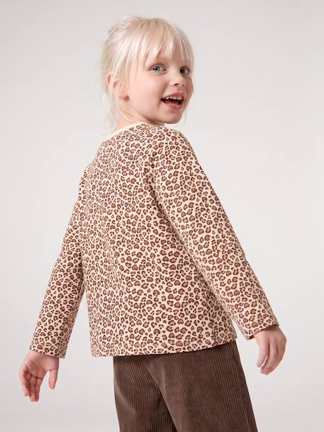 T-shirt manches longues fille blush+vanille - vertbaudet enfant 