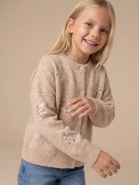 Cardigan for girls beige - vertbaudet enfant 