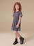 Girl's velvet and sequin dress red+rose+silver - vertbaudet enfant 