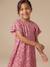 Robe fille en velours et sequins argenté+rose+rouge - vertbaudet enfant 