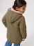 Reversible parka for girls khaki+navy blue - vertbaudet enfant 