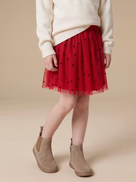 Jupe fille en tulle rouge - vertbaudet enfant 