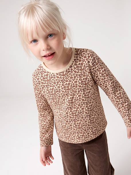 T-shirt manches longues fille blush+vanille - vertbaudet enfant 