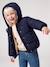 Hooded puffer jacket for girls blue+navy blue - vertbaudet enfant 