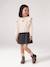 Long-sleeved dress for girls ecru+navy blue - vertbaudet enfant 