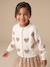 Buttoned cardigan with long sleeves for girls ecru - vertbaudet enfant 