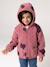 Girls' floral pop hooded sherpa jacket ecru+mauve+vanilla - vertbaudet enfant 