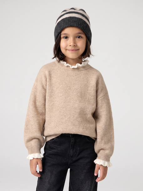 Ensemble fille bonnet, snood et gants tricot anthracite - vertbaudet enfant 