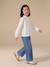 Cotton Gauze Shirt for Girls chambray blue+ecru+gold+mauve+printed white - vertbaudet enfant 
