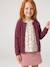 Gilet fille maille fine BASICS anthracite+beige chiné+bleu grisé+bois de rose+marine+prune+vanille+vert émeraude - vertbaudet enfant 