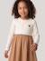 2-in-1 long-sleeved dress for girls camel - vertbaudet enfant 