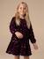 Long-sleeved sequin dress for girls plum - vertbaudet enfant 
