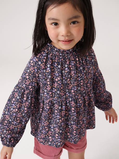 Blouse fille anthracite+vanille - vertbaudet enfant 